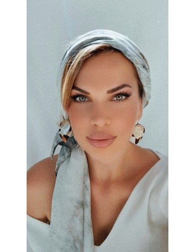 Κόσμημα σκουλαρίκια από τεχνόδερμα φιδιού και animal print σε σχήμα φύλλου Savanna