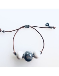 Χειροποίητο γυναικείο βραχιόλι με κεραμικά στοιχεία  Amorgos 2