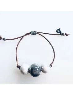 Χειροποίητο γυναικείο βραχιόλι με κεραμικά στοιχεία Amorgos 2