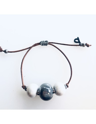 Χειροποίητο γυναικείο βραχιόλι με κεραμικά στοιχεία  Amorgos