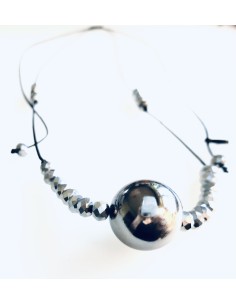 Pendant gun metal sphere 2