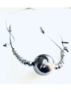 Pendant gun metal sphere 2
