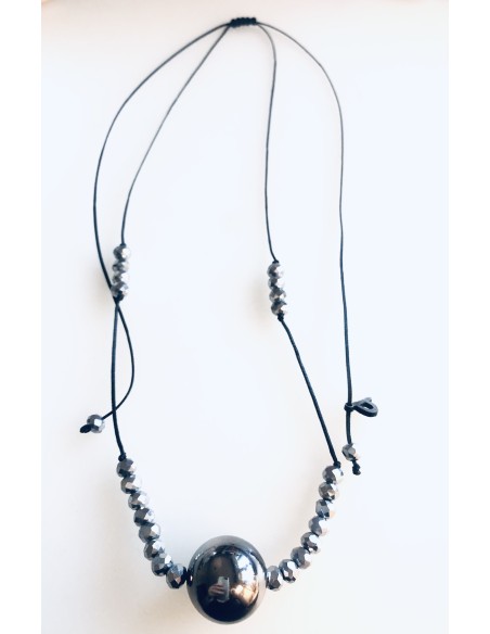 Pendant gun metal sphere