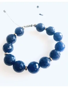 Βραχιόλι με ημιπολύτιμες Αχάτη και Αιματίτη Royal Blue 2