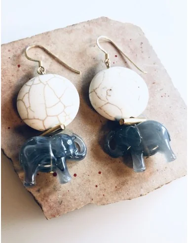 Κόσμημα σκουλαρίκια ελεφαντάκια με πέτρα...