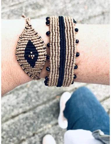 Χειροποίητο γυναικείο βραχιόλι μακραμέ Charlotte