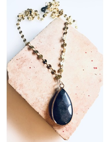 Χειροποίητο γυναικείο κολιέ με γκρι κρύσταλλο Τσεχίας Frinda