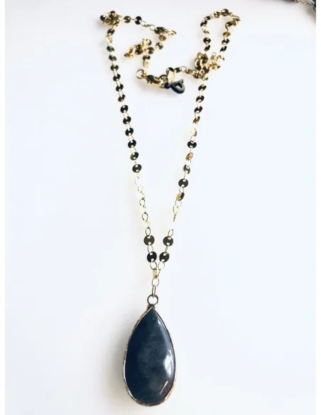 Χειροποίητο γυναικείο κολιέ με γκρι κρύσταλλο Τσεχίας Frinda Χειροποίητο γυναικείο κολιέ με γκρι κρύσταλλο Τσεχίας Frinda