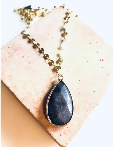 Χειροποίητο γυναικείο κολιέ με γκρι κρύσταλλο Τσεχίας Frinda