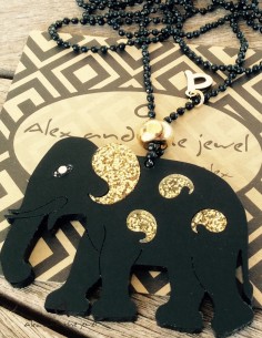 Χειροποίητο κολιέ κόσμημα ελέφαντας κρεμαστό 2