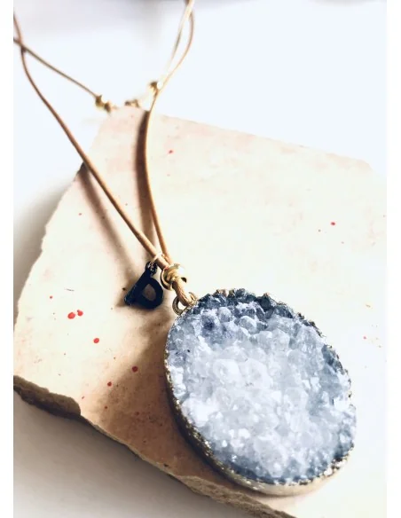 Χειροποίητο γυναικείο κολιέ με πέτρα Αχάτη Jodi