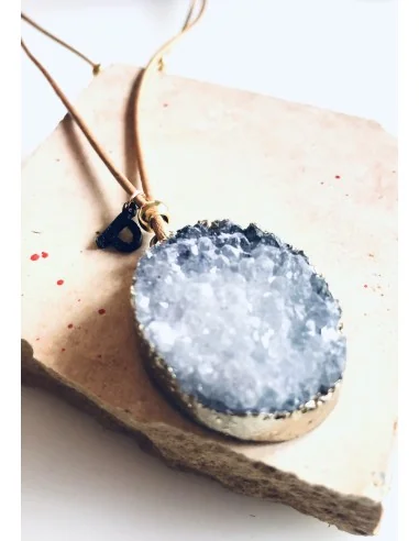 Χειροποίητο γυναικείο κολιέ με πέτρα Αχάτη Jodi