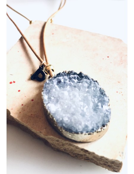 Χειροποίητο γυναικείο κολιέ με πέτρα Αχάτη Jodi