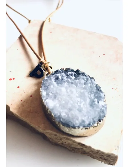 Χειροποίητο γυναικείο κολιέ με πέτρα Αχάτη Jodi