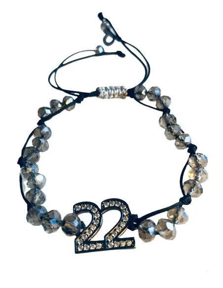 Χειροποίητο βραχιόλι γούρι 22 με κρύσταλλα