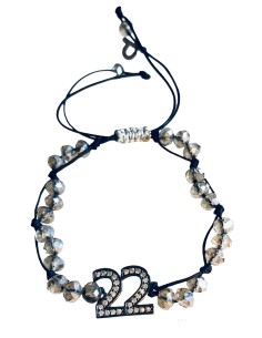 Χειροποίητο βραχιόλι γούρι 22 με κρύσταλλα 2