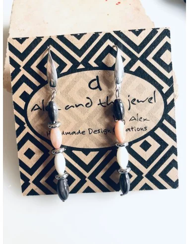 Χειροποίητο κόσμημα γυναικεία σκουλαρίκια από φίλντισι σε 3 αποχρώσεις Fiji