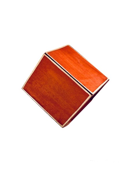 Χειροποίητο γυναικείο βραχιόλι από ξύλο σε μαύρο ή πορτοκαλί με χρυσές λεπτομέρειες ζωγραφισμένες στο χέρι Pentagon