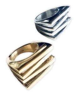 Γυναικείο δαχτυλίδι από ατσάλι Lines