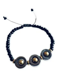 Χειροποίητο βραχιόλι με ημιπολύτιμες πέτρες αιματίτη Kriton