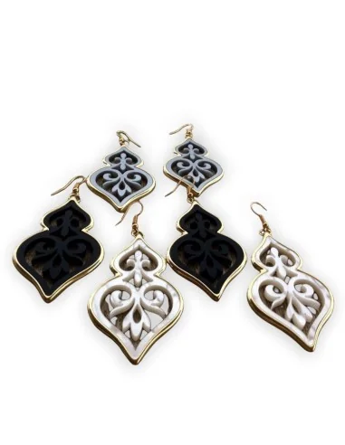 Κόσμημα σκουλαρίκια σε 3 αποχρώσεις με χρυσό...