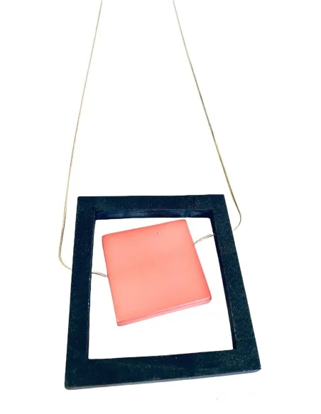 Χειροποίητο γυναικείο κόσμημα ξύλινο κολιέ Inception