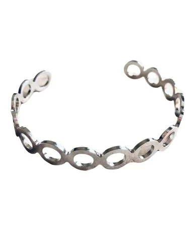 Βραχιόλι χειροπέδα από ατσάλι σε σχέδιο αλυσίδας ανοιγόμενη Lorin