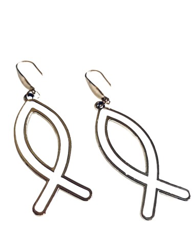 Χειροποίητο γυναικείο κόσμημα σκουλαρίκια ψαράκια σε λευκό και χρυσό Lorin