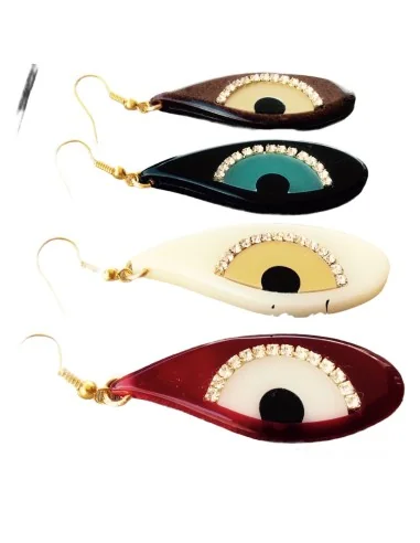 Κόσμημα σκουλαρίκια μάτι με swarovski elements...