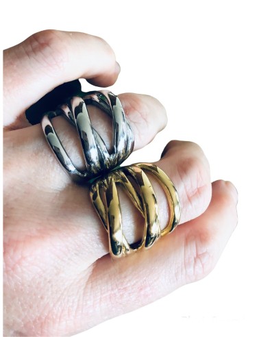 Γυναικείο statement δαχτυλίδι από ατσάλι σε...