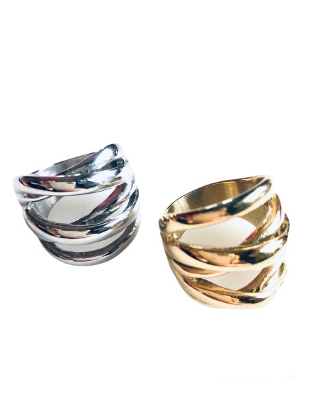 Γυναικείο statement δαχτυλίδι από ατσάλι σε ασημί ή χρυσό  Ifaistos