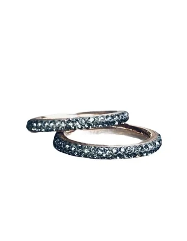 Γυναικείο δαχτυλίδι τύπου βέρα από ατσάλι με ζιργκόν Iris