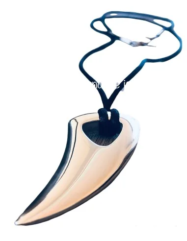 Χειροποίητο κόσμημα κολιέ unisex με στοιχείο πέταλο από ατσάλι Romulus