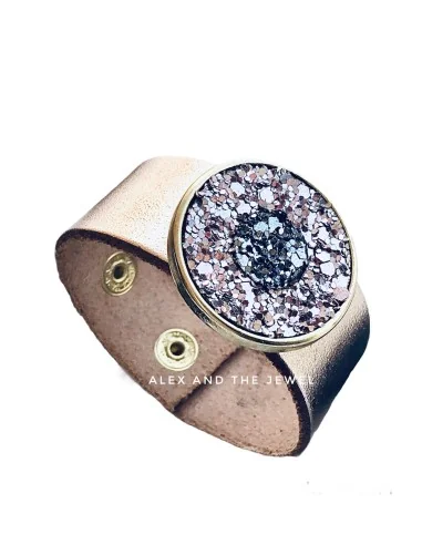 Χειροποίητο γυναικείο δερμάτινο βραχιόλι με...