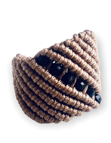 Χειροποίητο γυναικείο δαχτυλίδι μακραμέ Desert