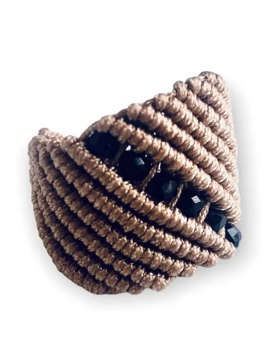 Χειροποίητο γυναικείο δαχτυλίδι μακραμέ Desert