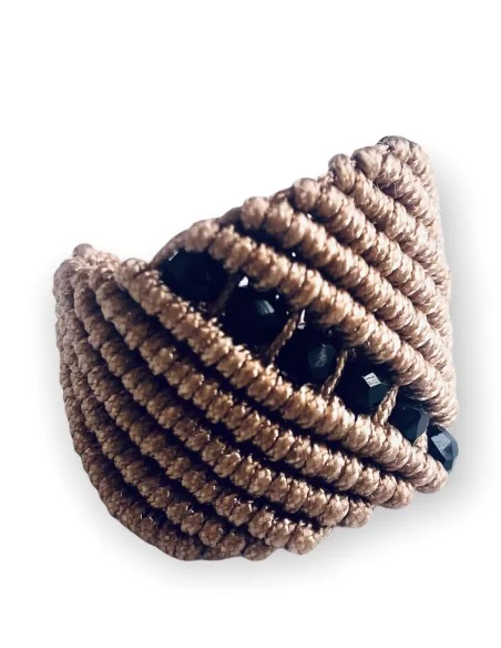 Χειροποίητο γυναικείο δαχτυλίδι μακραμέ Desert