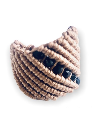 Χειροποίητο γυναικείο δαχτυλίδι μακραμέ Desert