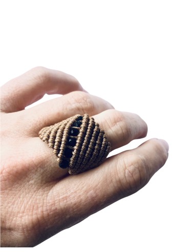 Χειροποίητο γυναικείο δαχτυλίδι μακραμέ Desert