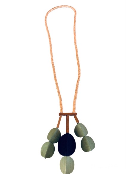 Ξύλινο μακρύ κολιέ