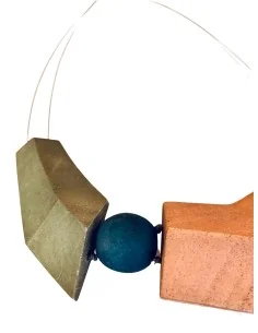 Ξύλινο κοντό κολιέ 2