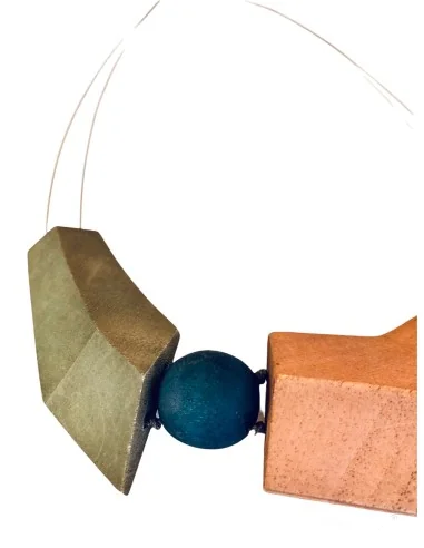 Χειροποίητο ξύλινο κολιέ