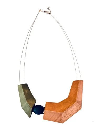 Ξύλινο κοντό κολιέ