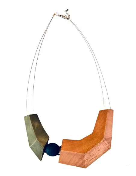 Ξύλινο κοντό κολιέ