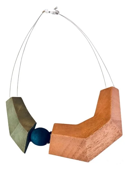 Χειροποίητο γυναικείο ξύλινο κολιέ