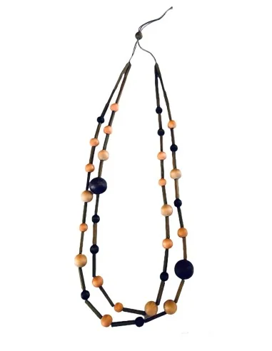 Χειροποίητο γυναικείο ξύλινο κολιέ σε μπεζ,...