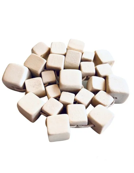 Γυναικεία ξύλινη καρφίτσα σε 3 αποχρώσεις, στο χέρι με τετράγωνα στοιχεία δεμένα σε μεταλλική καρφίτσα Simona