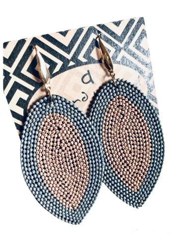 Χειροποίητο γυναικείο κόσμημα σκουλαρίκια σε σχήμα φύλλου Fiorel