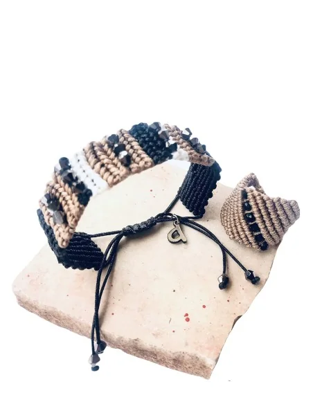 Χειροποίητο γυναικείο σετ μακραμέ Frinda