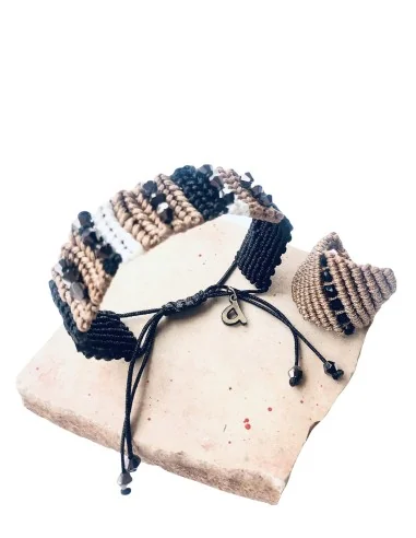 Κόσμημα χειροποίητο γυναικείο σετ μακραμέ...